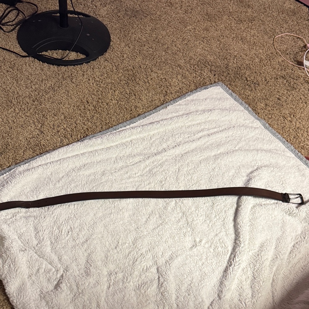 Classic Brown and a black reversible leather belt.